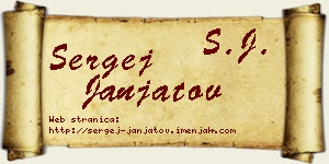 Sergej Janjatov vizit kartica
